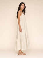 Load image into Gallery viewer, Adjustable Tiered Linen Maxi Dress
