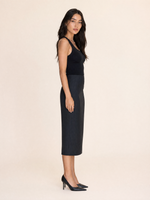 Load image into Gallery viewer, Vintage Pinstripe Pencil Midi Skirt
