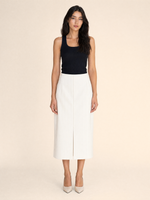 Load image into Gallery viewer, Vintage Pinstripe Pencil Midi Skirt
