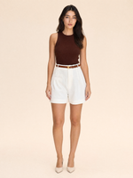 Load image into Gallery viewer, High Waisted Pleated Suit Shorts

