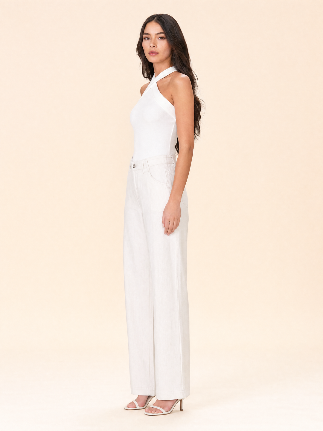Cross-Neck Sleeveless Top