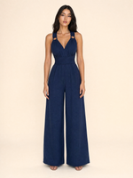 Load image into Gallery viewer, V-neck Backless Jumpsuits
