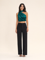 Load image into Gallery viewer, Sophisticated Halter One Shoulder Ruched Crop Top
