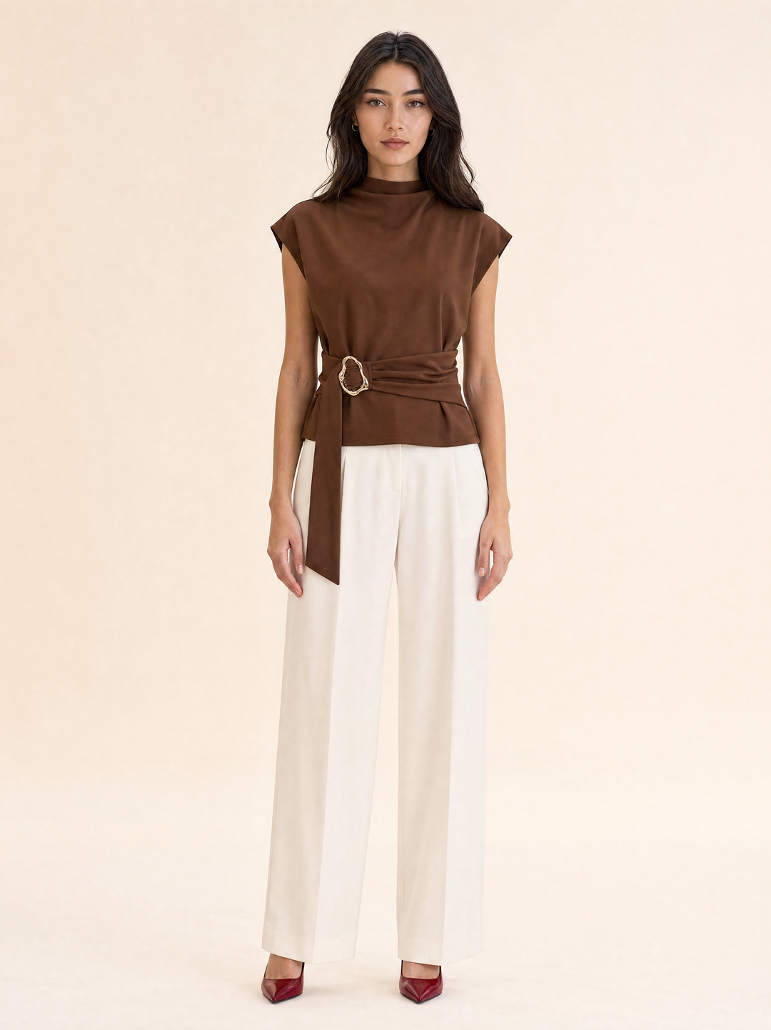 High Neck Sleeveless Top