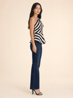 Load image into Gallery viewer, Striped One-Shoulder Trendy Top
