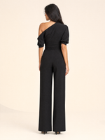 Load image into Gallery viewer, Slanted Shoulder Elegant Sleeveless Jumpsuit
