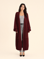 Load image into Gallery viewer, Oversized Ribbed Knit Maxi Cardigan
