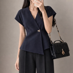 Load image into Gallery viewer, Splice Short Sleeve Blouses
