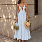 Load image into Gallery viewer, Halter Neck Flowing Maxi Dress
