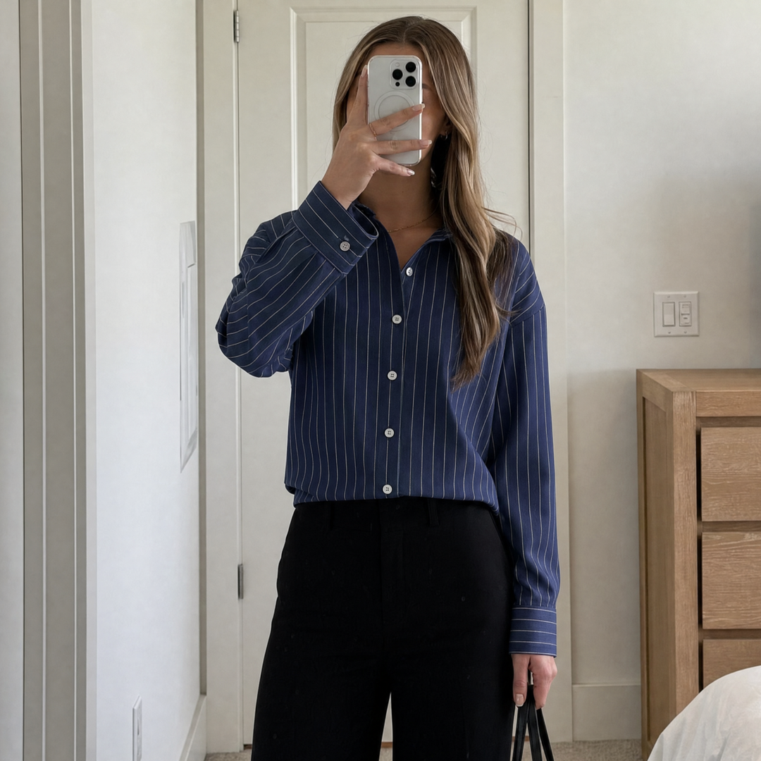 Retro Striped Women Shirts