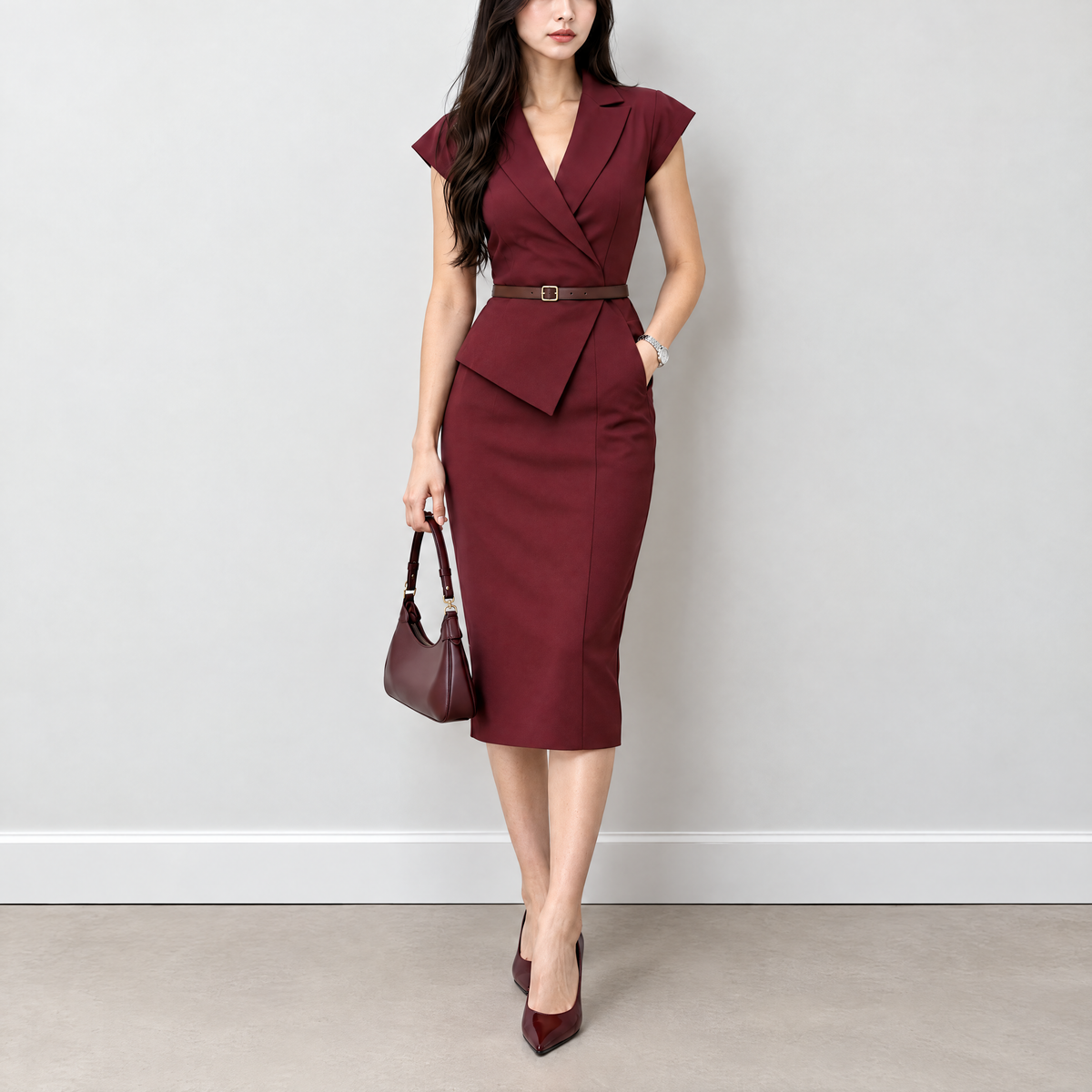 Bodycon pencil midi dress