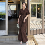 Load image into Gallery viewer, Flora V-neck Summer Linen Jumpsuit
