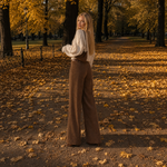 Load image into Gallery viewer, High-Waist Wide-Leg Tailored Trousers

