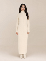 Load image into Gallery viewer, Autumn Winter Turtleneck Knit Sweater Maxi Dress
