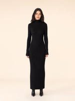 Load image into Gallery viewer, Autumn Winter Turtleneck Knit Sweater Maxi Dress
