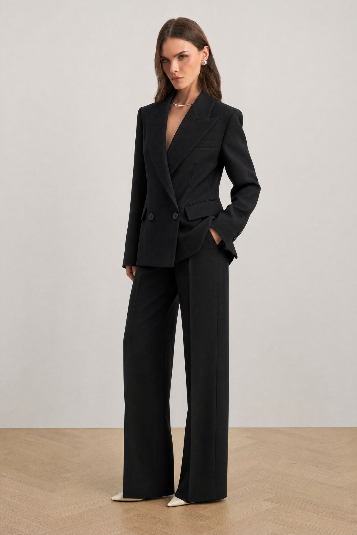 Sloane Suit in Black - studio view 2