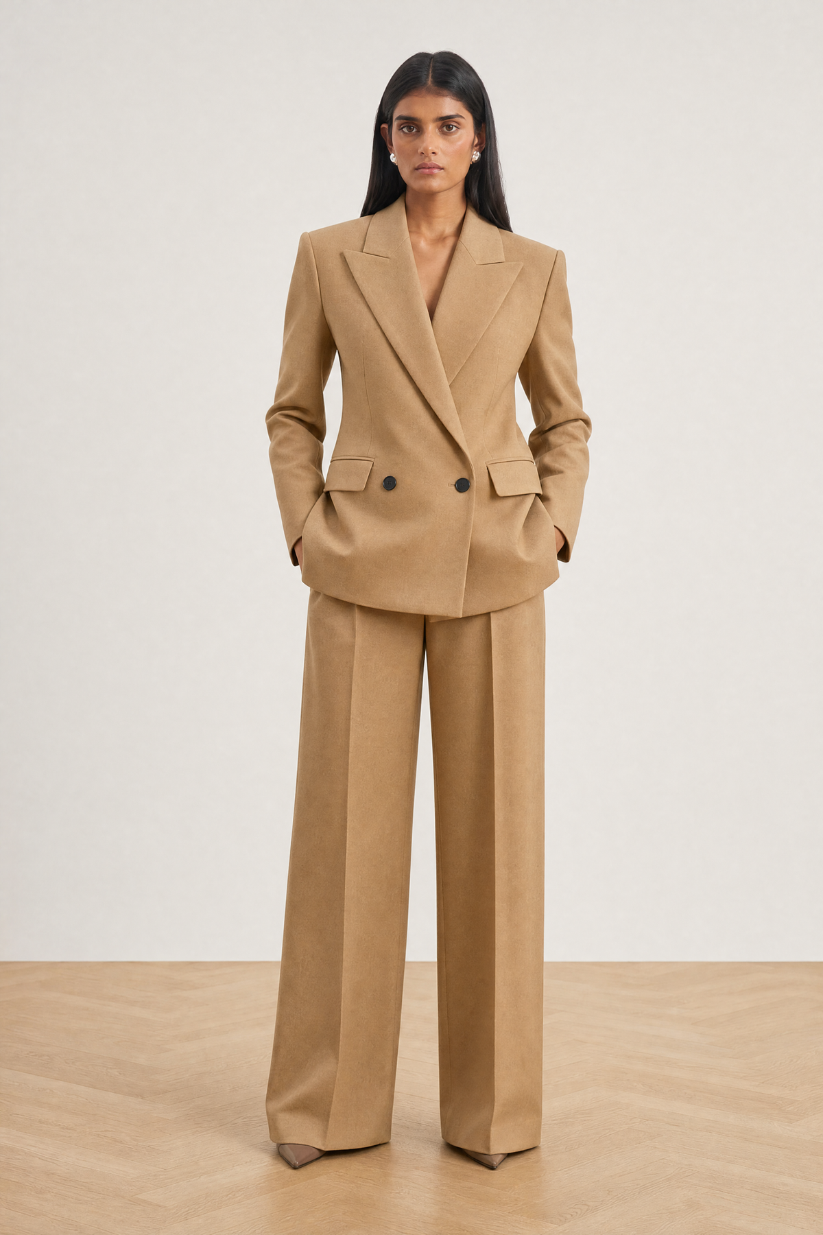 Sloane Suit in Camel