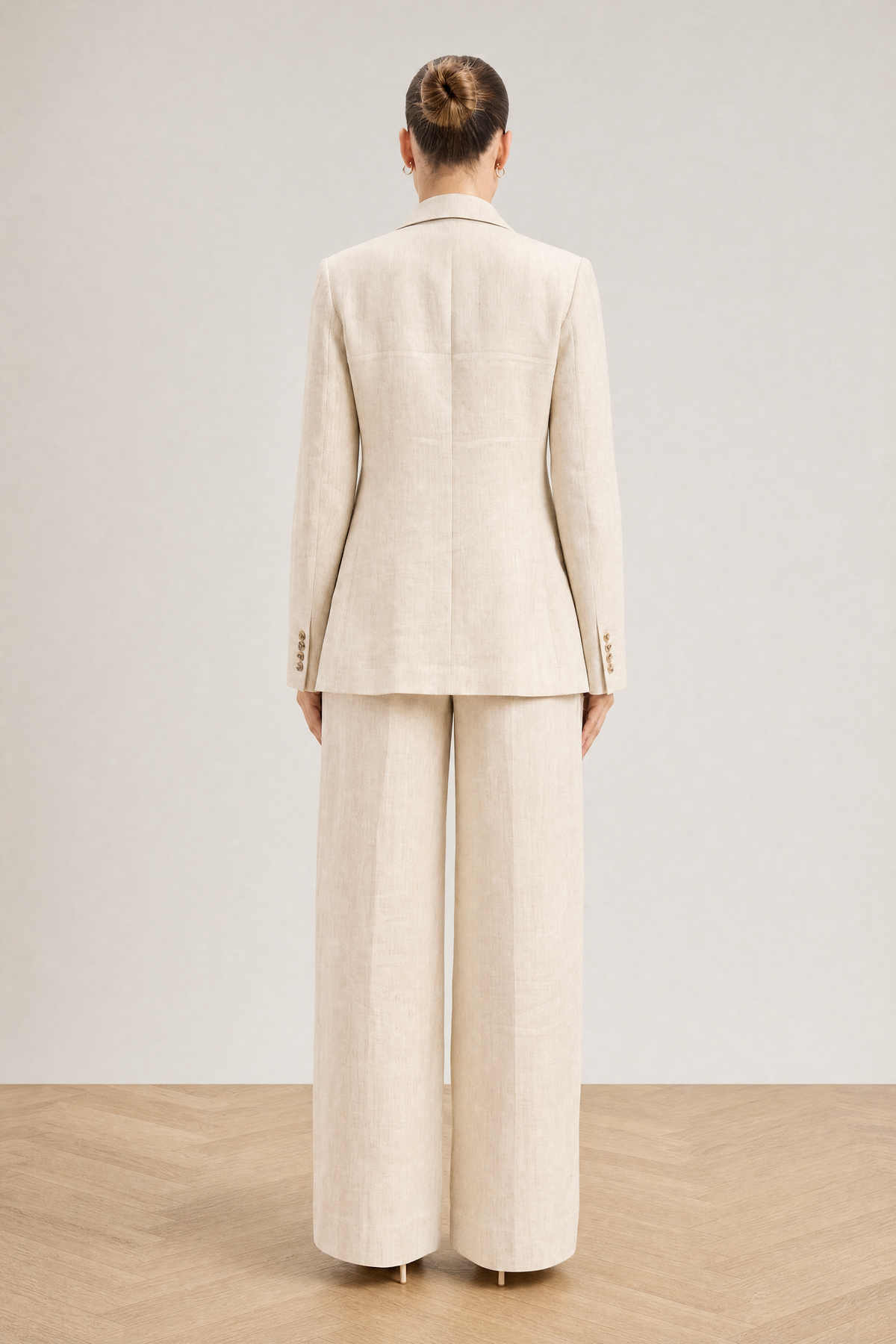 Riviera Linen Set in Sand - studio view 6