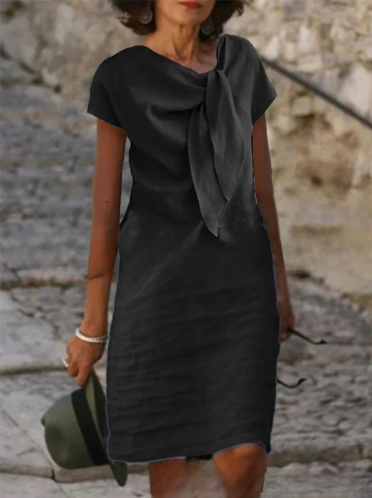 Women's Linen Blend Mini Dress