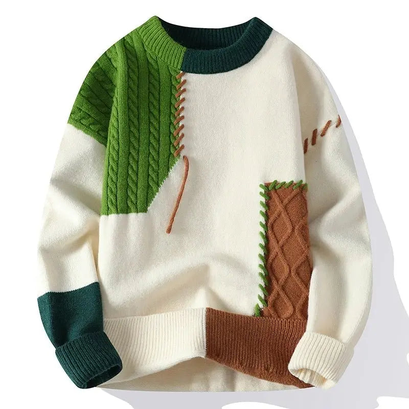 Luxe Color Block Knit Sweater