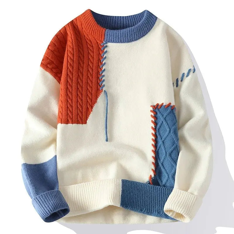 Luxe Color Block Knit Sweater