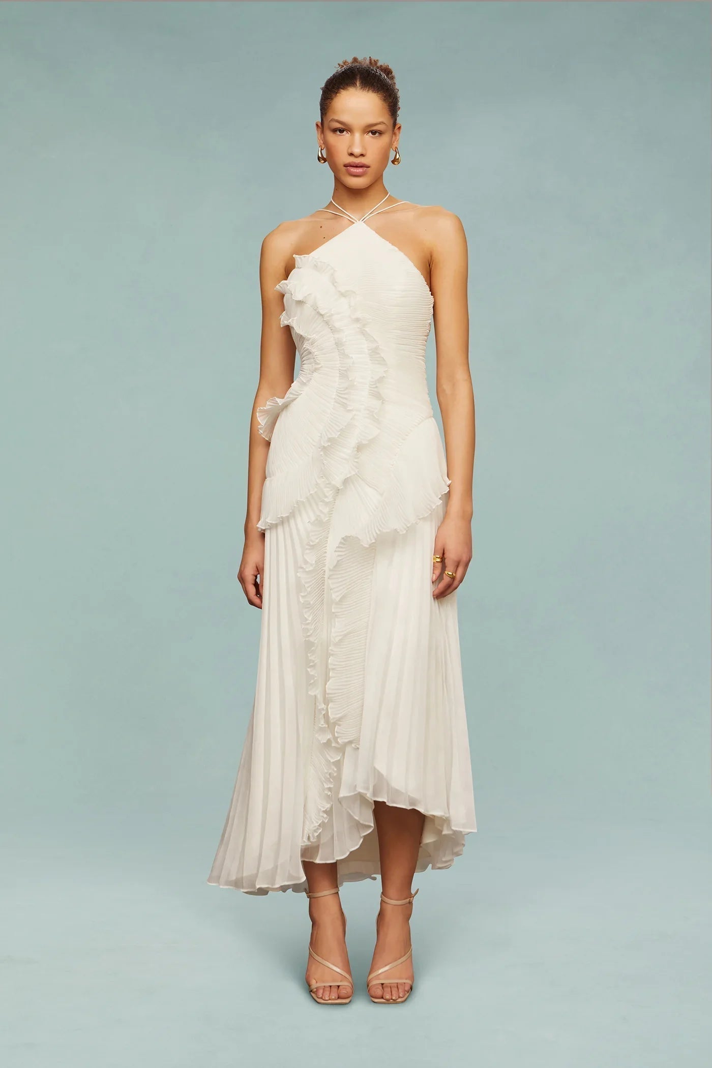 Women's One Shoulder Maxi Wedding Guest Dress